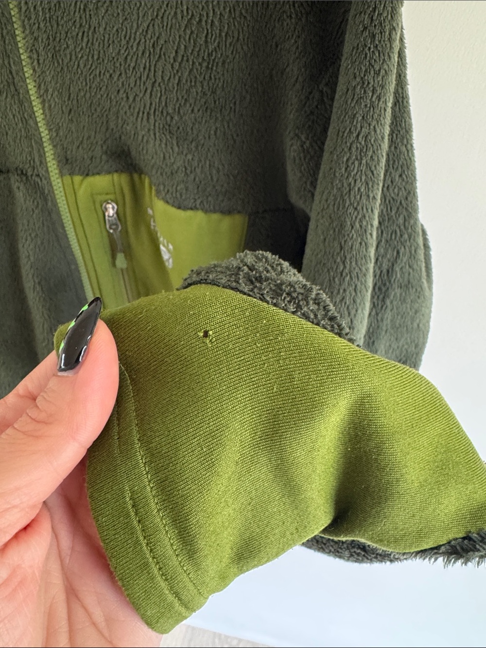 mountain hardware monkey man jacket green zip-up fleece size large - Picture 5 of 8